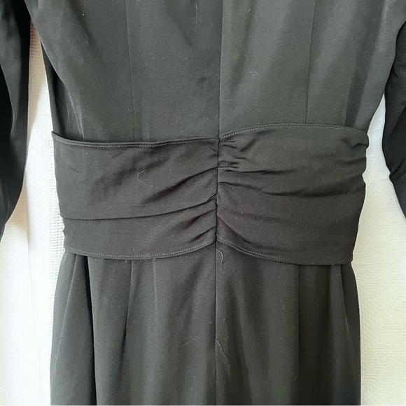 Vintage Reiss Black Y2K Style Cocktail Faux Wrap Dress size 6 - Picture 5 of 15